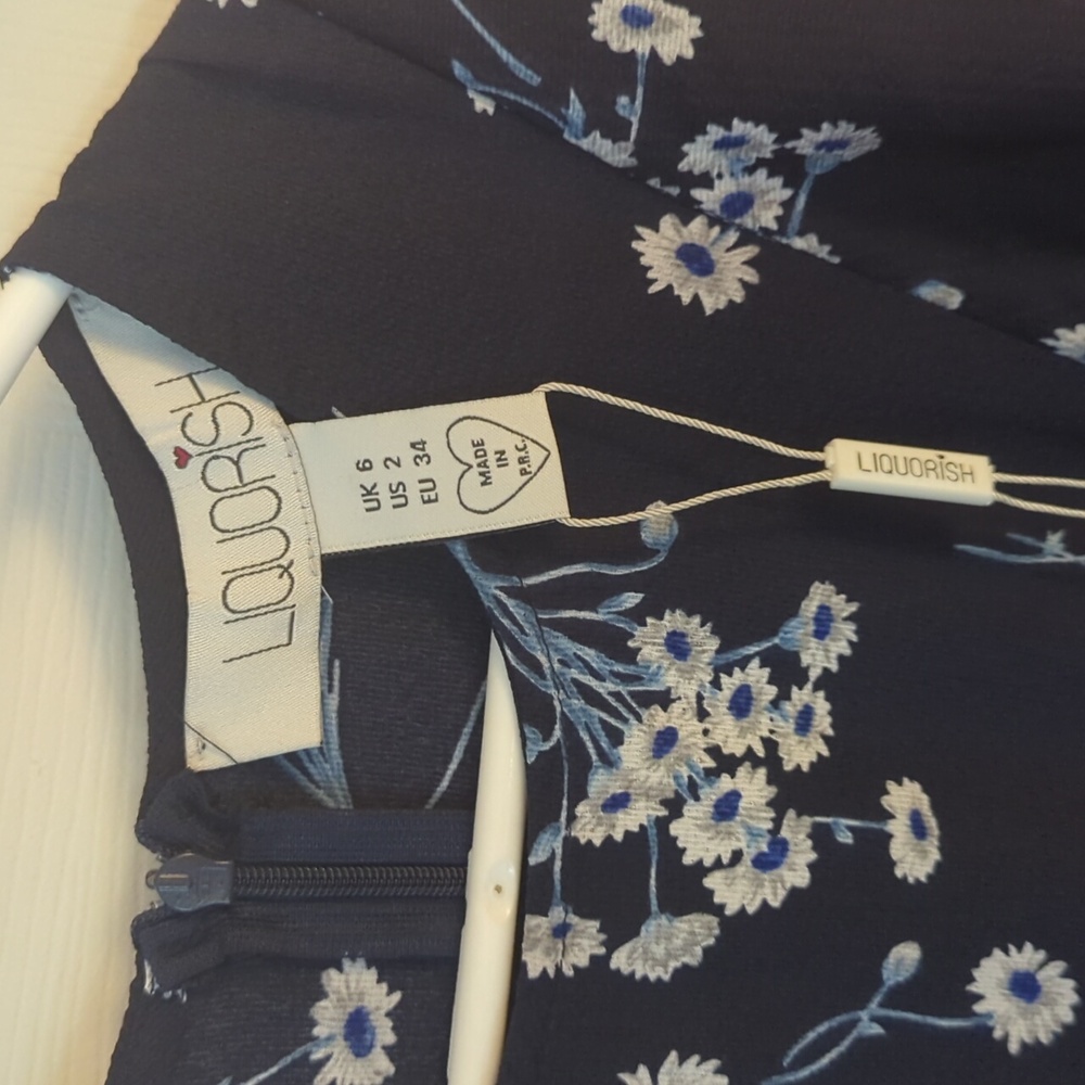 Navy Floral Spring And Summer 🌼 Dress - Picture 5 of 8